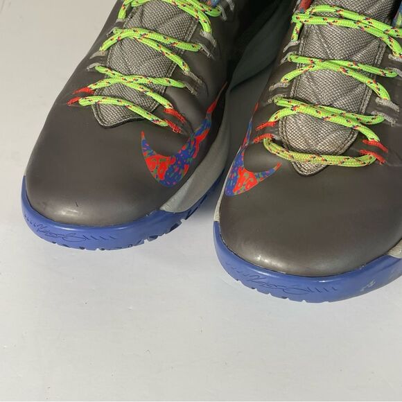 Nike KD Splatter Men’s Gray and Neon Sneakers Size 14 Style #554988-007 - Picture 6 of 12